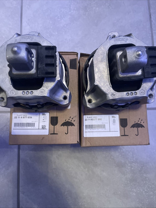 Two-piece set of left and right engine motor brackets suitable for BMW G38, G32, G12, 525Li, 530Li, 630i, 730Li