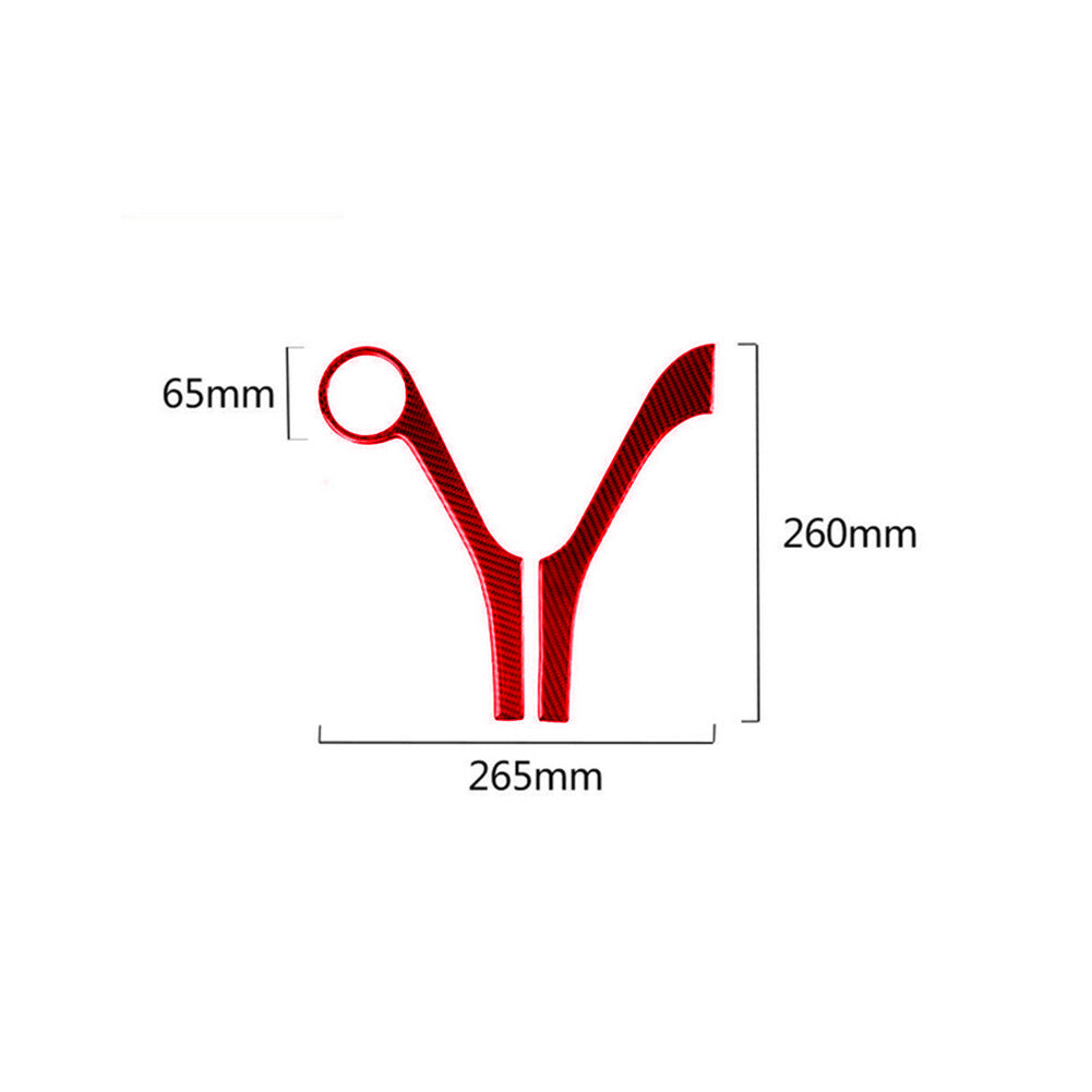 Red Carbon Fiber Center Console Trim for Mercedes-Benz C-Class W204 2007-2010
