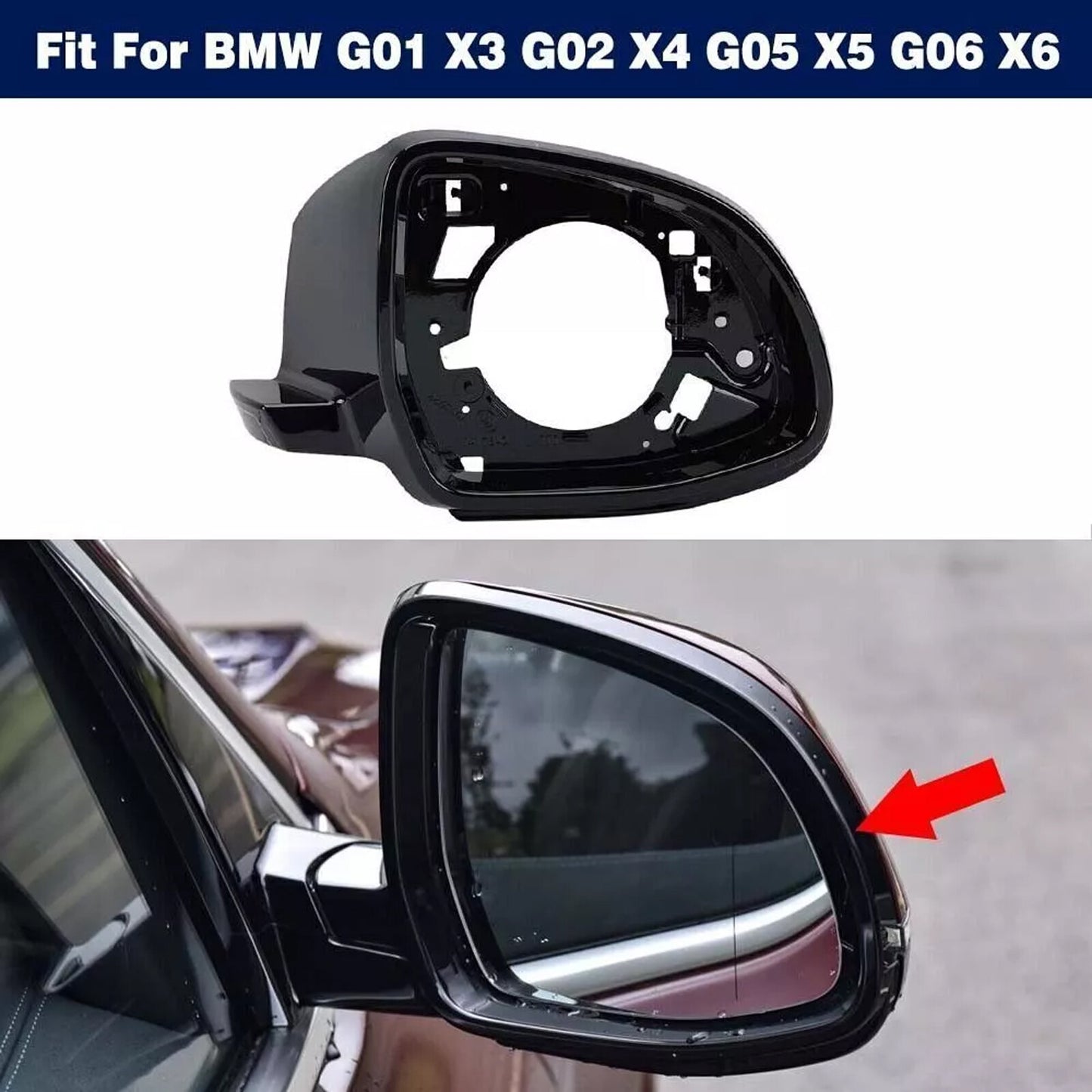 Passenger RH Side Mirror Support Trim Ring for BMW G01 X3 G02 X4 G05 X5 G06 X6