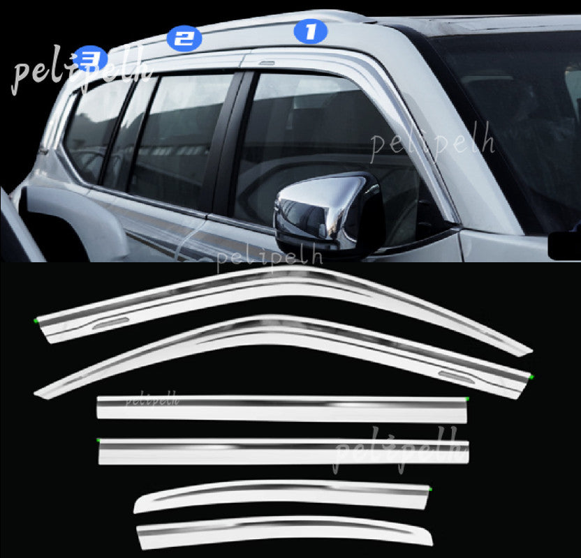for Land Cruiser LC300 2022-2024 silver Window Visors Rain Guard Vent Deflectors
