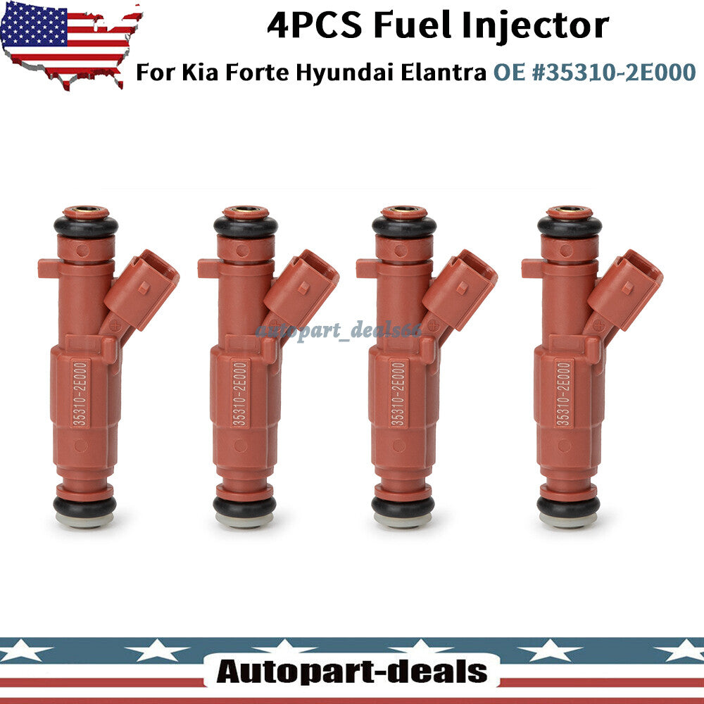 4X Fuel Injectors 35310-2E000 for Kia Forte 1.8L 2014-2015 for Hyundai for Elantra 2011