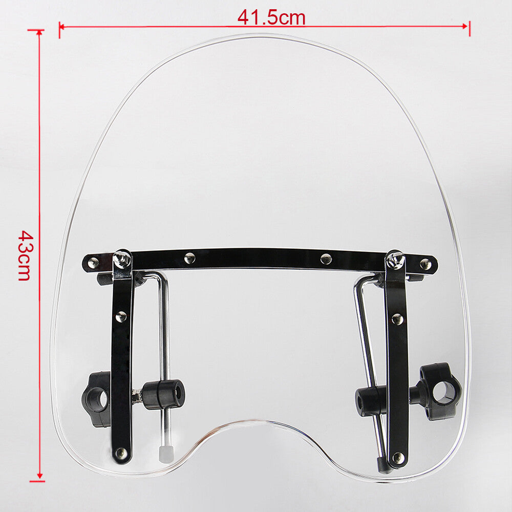 Large windshield hardware 18' x 16' universal for 7/8  1 inch handlebars