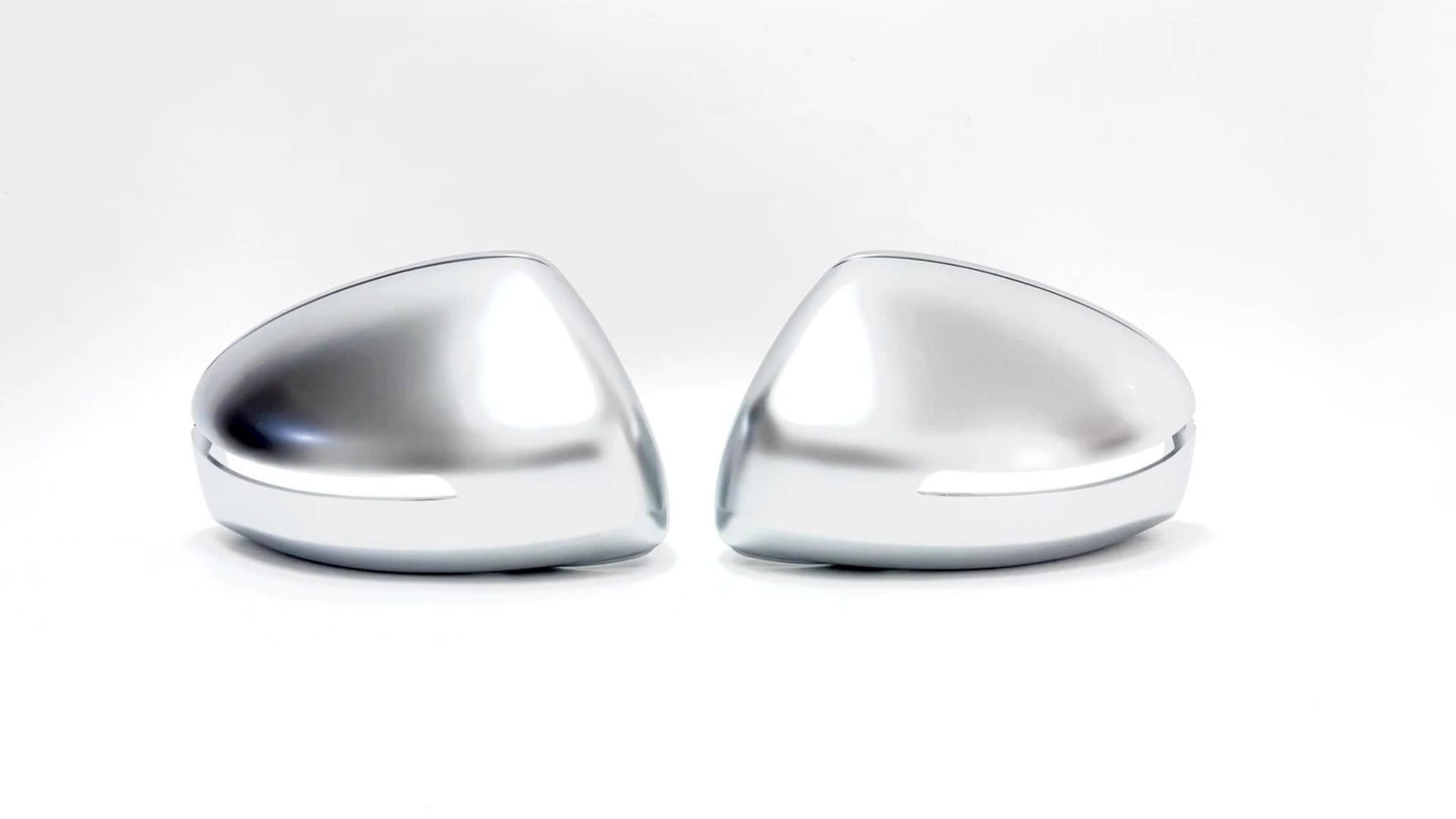 2x Matt Chrome Wing Mirror Cover Caps for Audi TT 8J R8 TTS TTRS 06-14 mc9