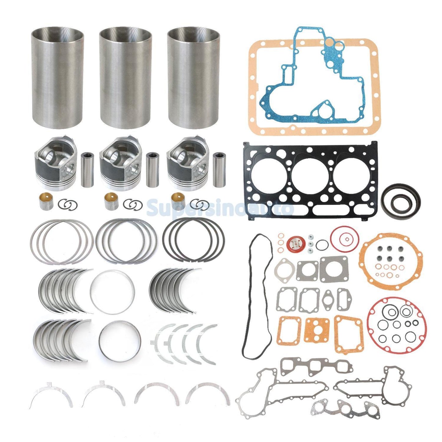 D1503 Engine Overhaul Rebuild Kit for Kubota Tractor L3010 L3130 KX91-3 U35 R420