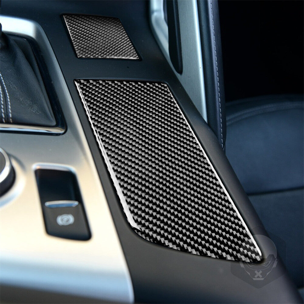 Soft Carbon Fiber Water Cup Holder Panel Cover for Chevrolet for Corvette C7 2014-19