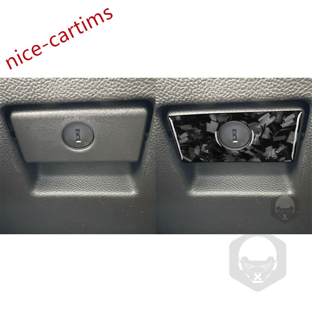 Forged Carbon Copilot Storage Box Handle Trim for Infiniti G37 07-13 G35 G25 Q60