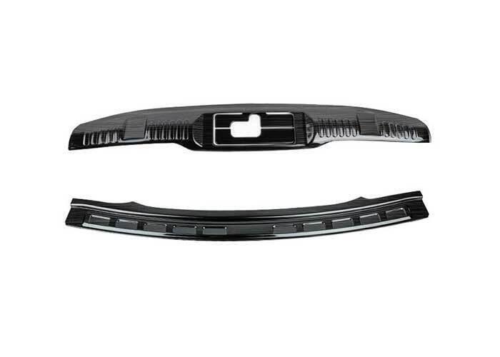 Rear Bumper Sill Plate Protector 4PCS for Ford for Mustang 2015-2021 Black Titanium