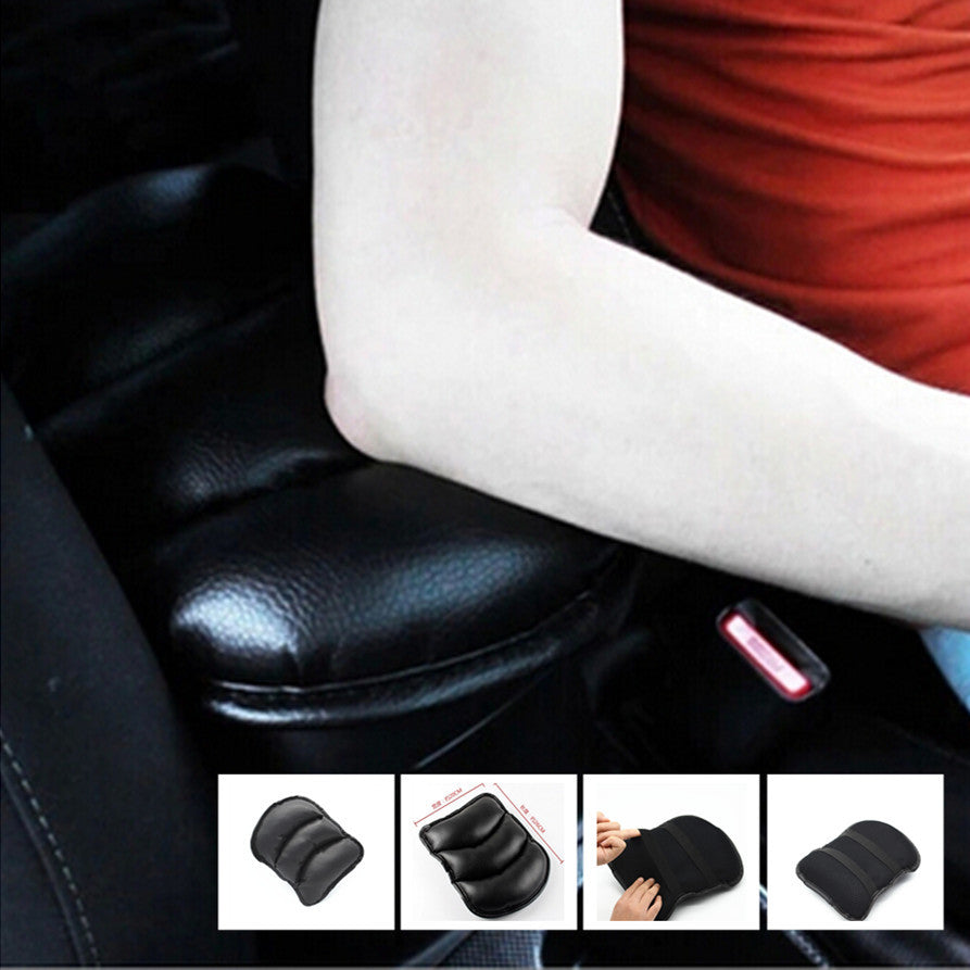 Car Center Armrest Console Soft Pad Cover Support Box Cushion Black PU Mat Liner
