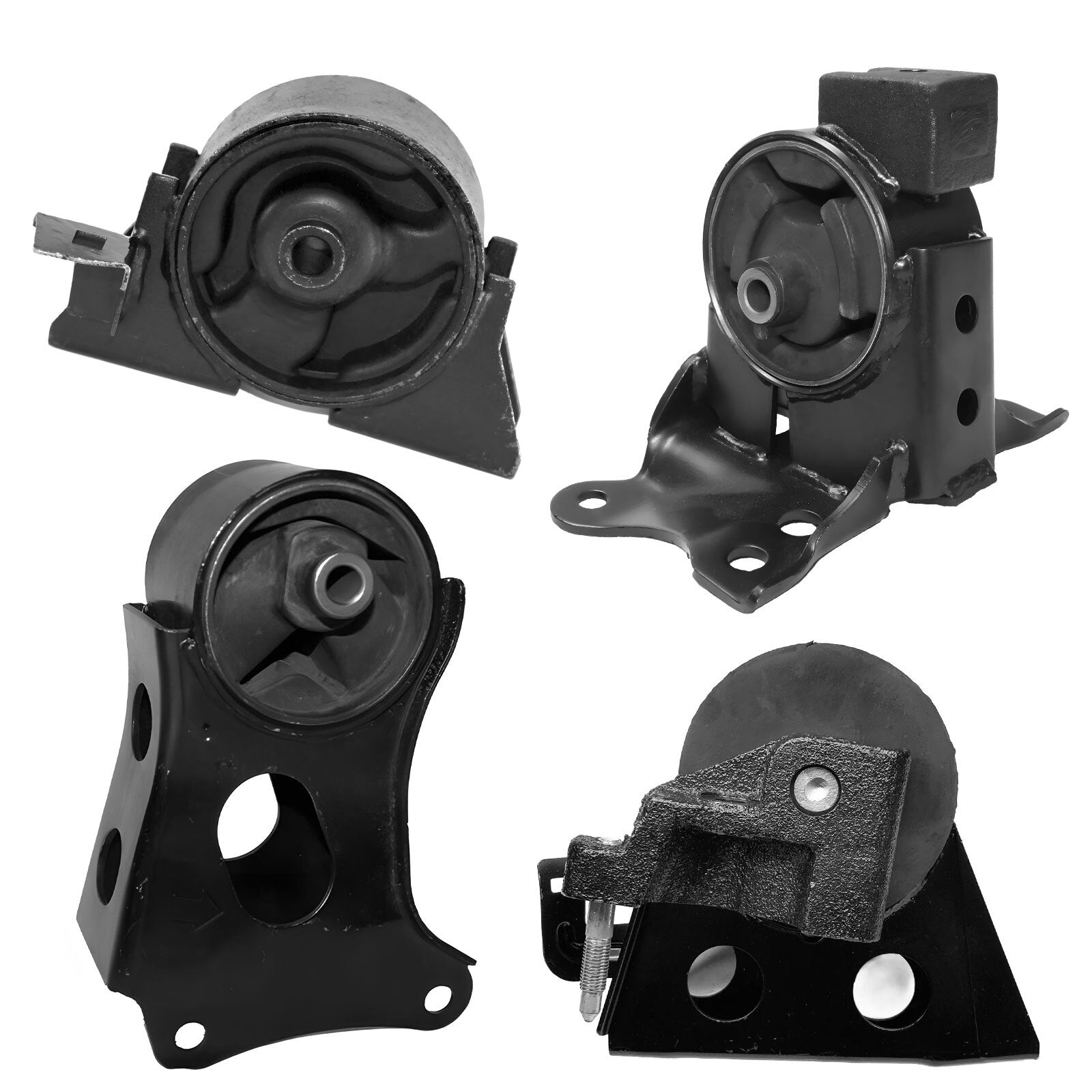 Four new engine, motor, and transmission mounts (A7333, A7335, A7344) for Nissan X-trail 2002-2007.
