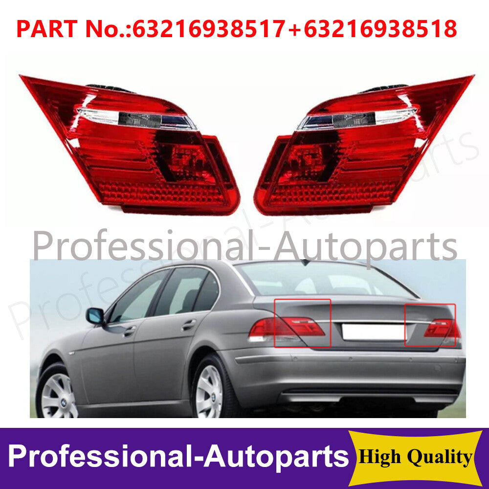 1Pair Rear Inner Tail Brake Light for BMW 2005-2008 7 Series E65 E66 745i 750Li
