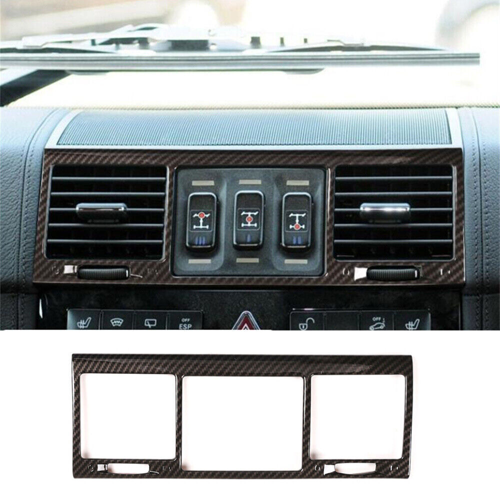 Carbon Fiber ABS Center Air Vent Outlet Cover for Benz G Class W463 G500 2004-11