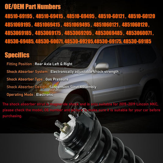 2-Pack for 12-25 for Lamborghini Aventador Rear L&R Shock Absorber Assist with Lifting Magnetic 