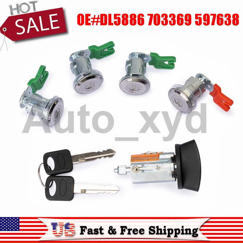 IGNITION LOCK CYLINDER DOOR LOCK SET 2 KEYS for Ford Econoline Van E150 E250