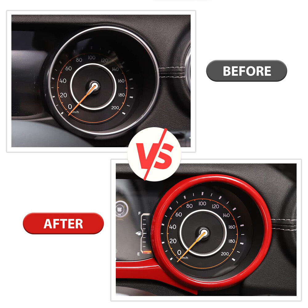 Interior Dashboard Instrument Cover Trim for Jeep for Wrangler JL 2018+ JT 2020+ Red