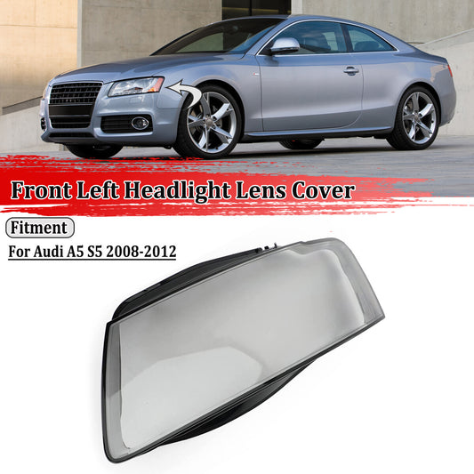 Left front headlight lens cover for Audi A5 2008 - 2012 8T0941029