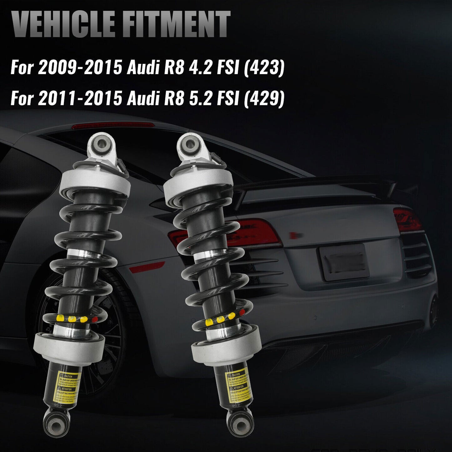 4x Front & Rear Shock Struts Assys Fit for Mercedes W166 C292 GLE63 AMG ML350 GLE400