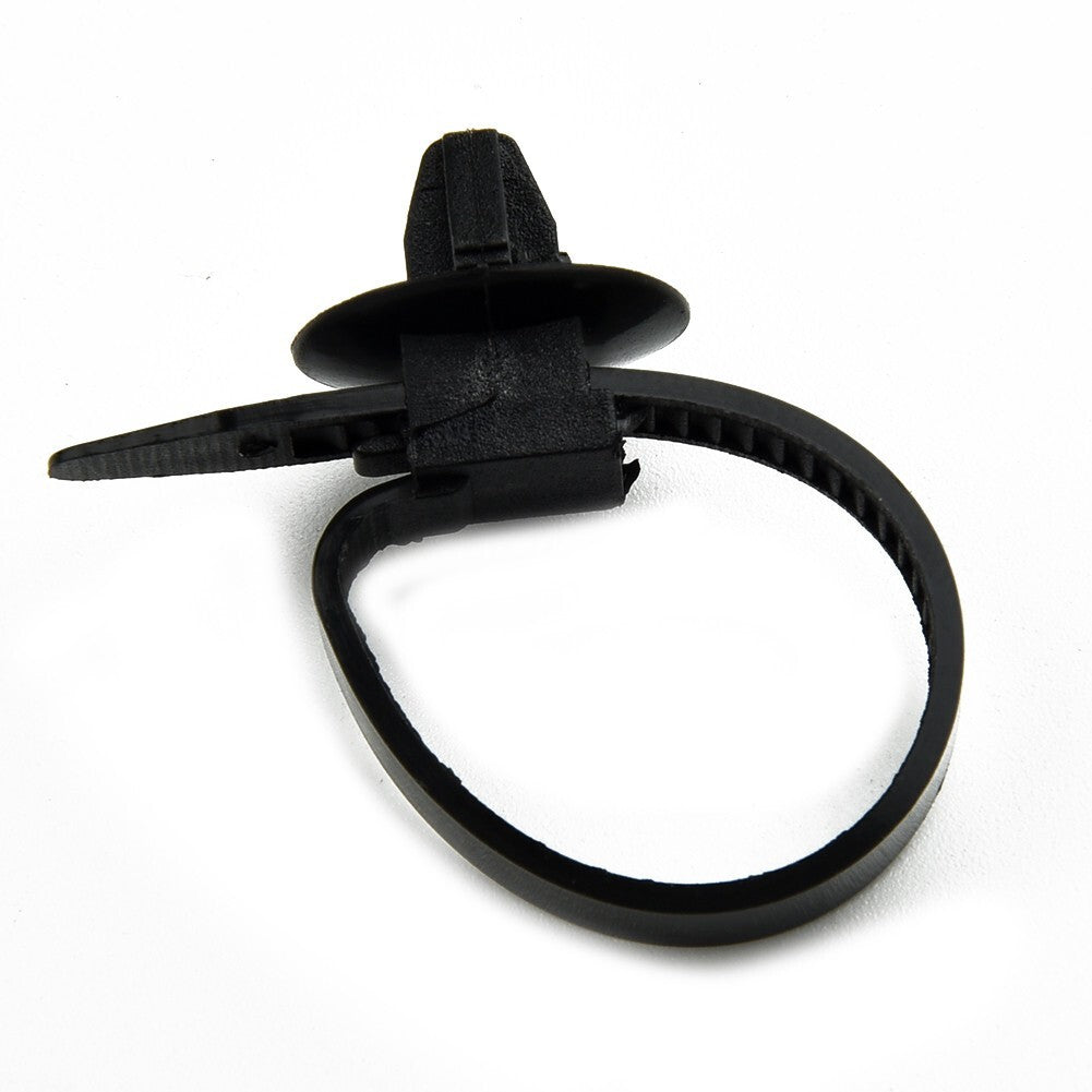Black Car Cable Tie Fastener Clips Hose Clamp Lock Safety Zip Strap Organizers