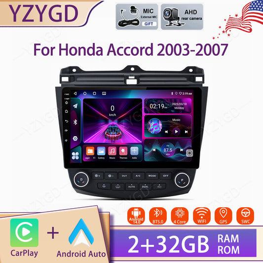 for Honda for Accord 2003-2007 Apple CarPlay Android Car Stereo Radio Screen BT GPS