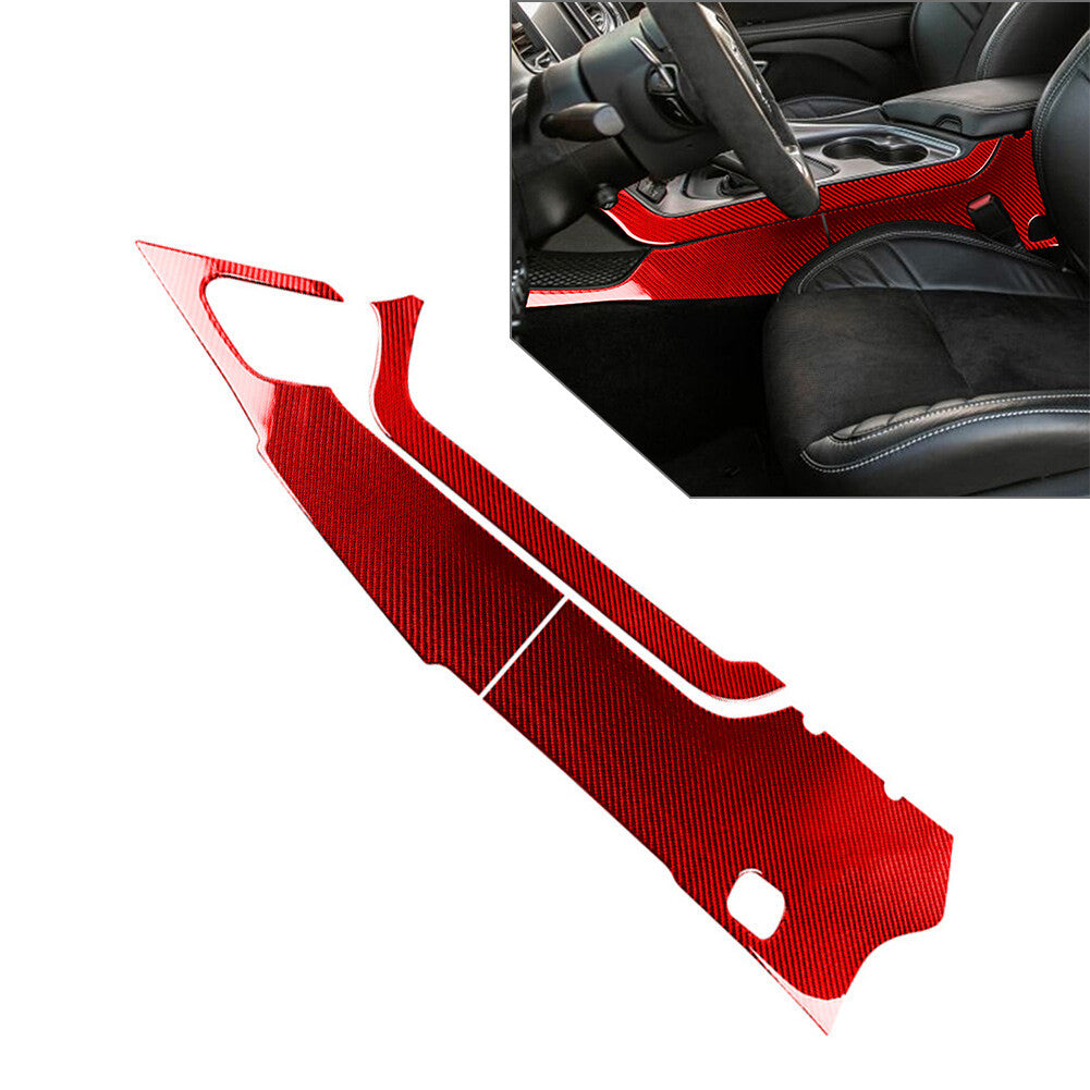 Carbon Fiber Gear Shift Side Panel Cover Trim for Dodge for Challenger 2015-2024 16