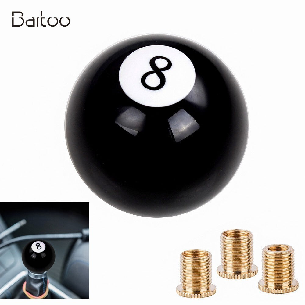 Pool Billiard Ball Custom Gear Shifter Shift Knob Car Lever Black 8 eight