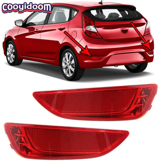 Red rear bumper reflectors for modern accent SOLARIS Hatchback 2012-2013-2017