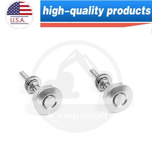Silver Aluminum Bumper Quick Release Fasteners Set for Trunk Car Fender HatchLid