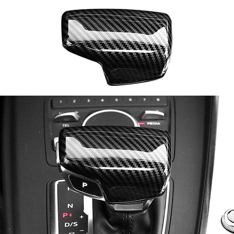 Fit for Audi Q5 Q7 2017-2024 Carbon Fiber Style Gear Shift Knob Decal Cover Trim