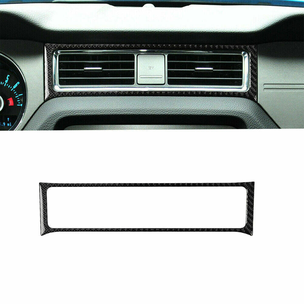 Carbon Fiber Interior Air Vent Outlet Trim Cover Fit for Ford for Mustang 2009-13