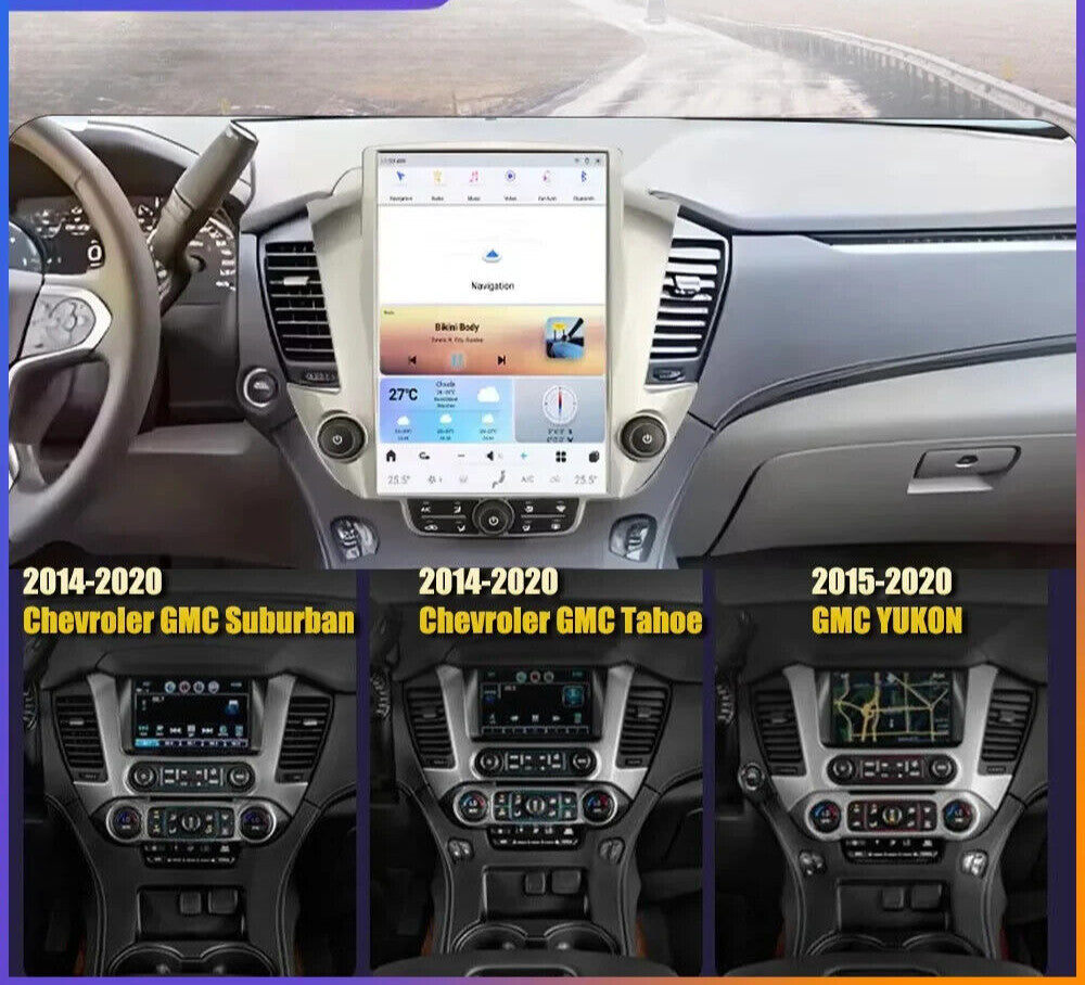 for Chevrolet Tahoe for GMC for Yukon 2014-2020 for Tesla for Smart Radio 14.4 Vertical Screen