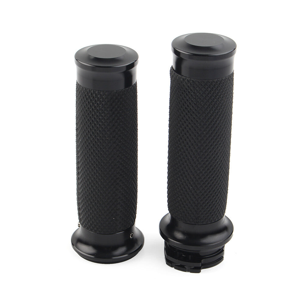 1 Black Handle Bar Hand grips Fits for Harley Touring Sportster XL883 XL1200