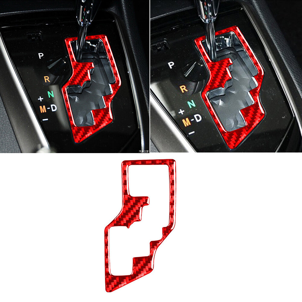 Red Carbon Fiber Center Console Gear Indicator Trim For T@yota for Corolla 2014-2018
