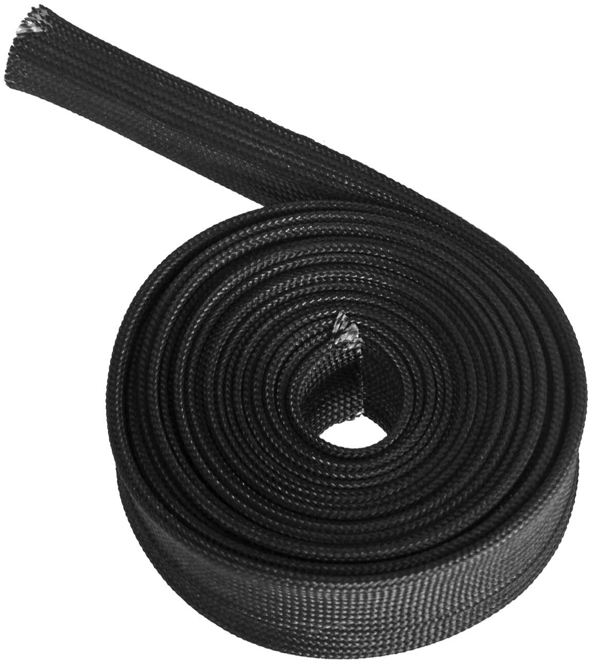 3/4 inch ID x 10 ft Black Adjustable Heating Hose with Fiberglass Wrapped Sheath