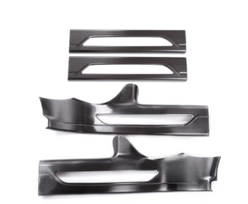 Sill Panel Protection Inner Door Black Steel Guard Trim for Jaguar XF 2016-2020