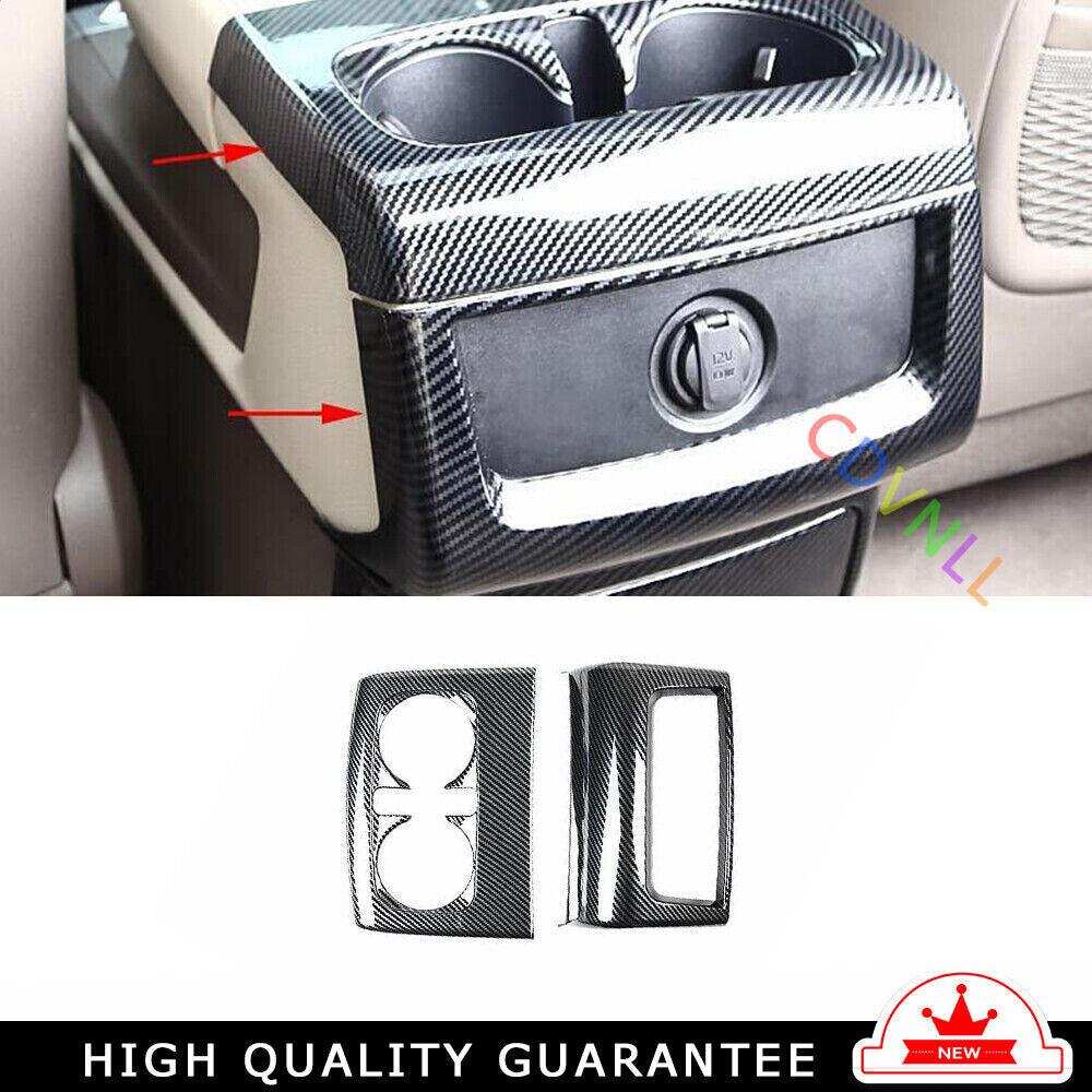 Rear Cup Air Outlet Vent Frame Trim 2 for Kia Carnival 2022-2023 Carbon Fiber