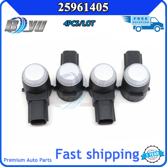 4x 25961405 Parking Assist Sensor PDC, compatible with GM for Chevrolet , for Cadillac , for GMC , and for Buick vehicles (08-16).