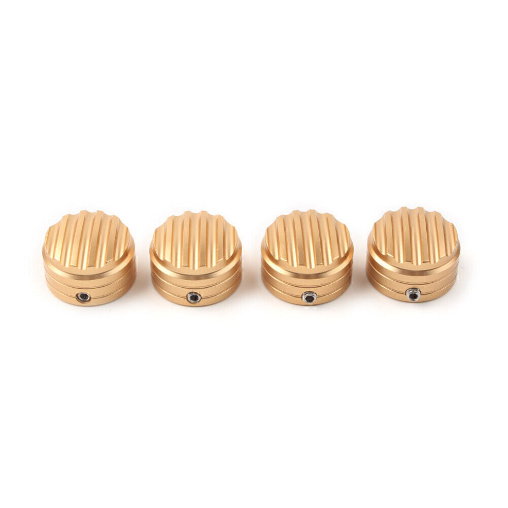 4x Gold Billet Machined Head Bolt Cover Cap Fit Thruxton /R 2016+ Street Cup