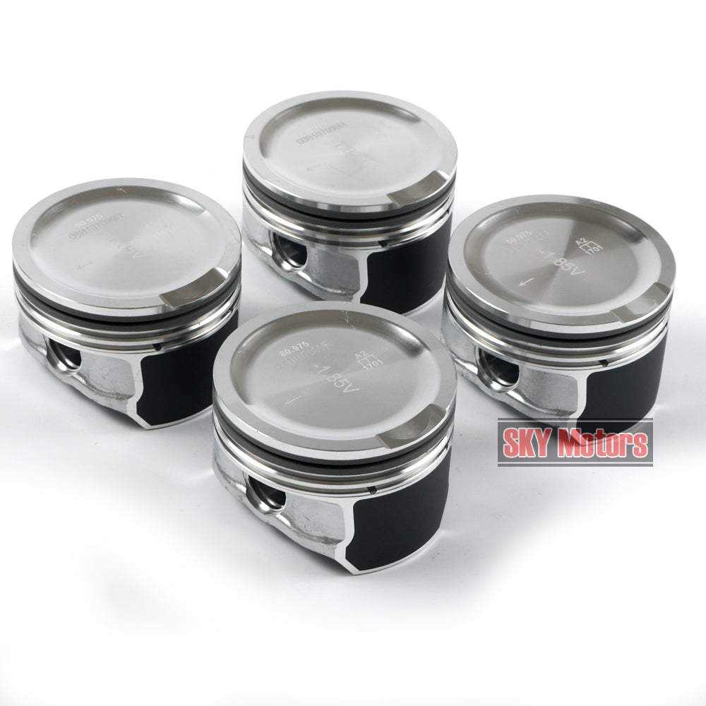 4x Pistons 81mm 0.00 STD ¦µ19mm for VW for Jetta for Golf GTI for Passat 1.8L Turbo DOHC 20V