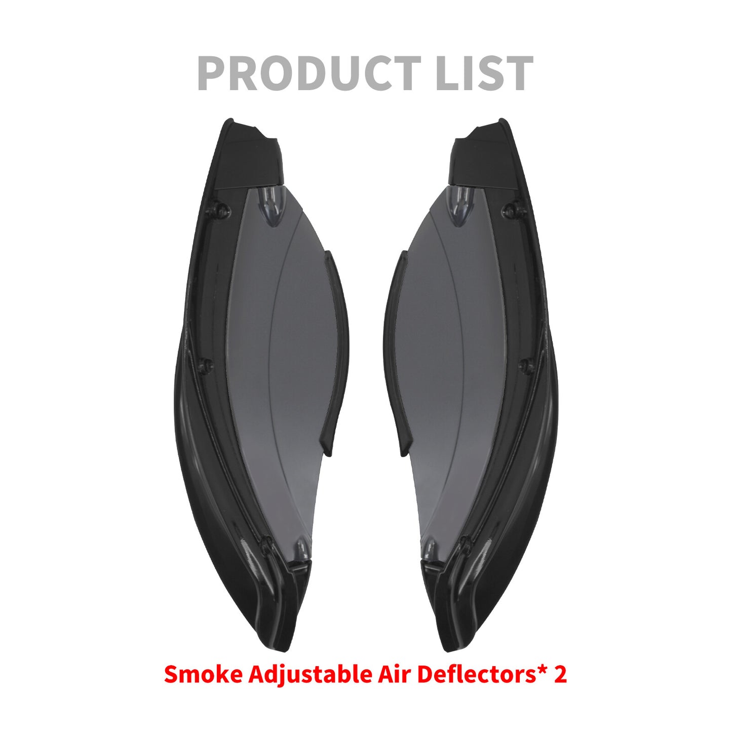 Black Batwing Fairing Smoke Air Deflectors for Harley Electra Street Glide 14-23