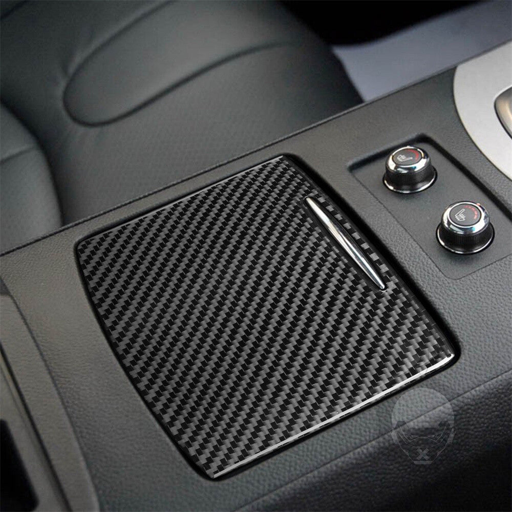 Carbon Fiber Interior Water Cup Holder Panel Trim Fit for Infiniti G37 2007-2009