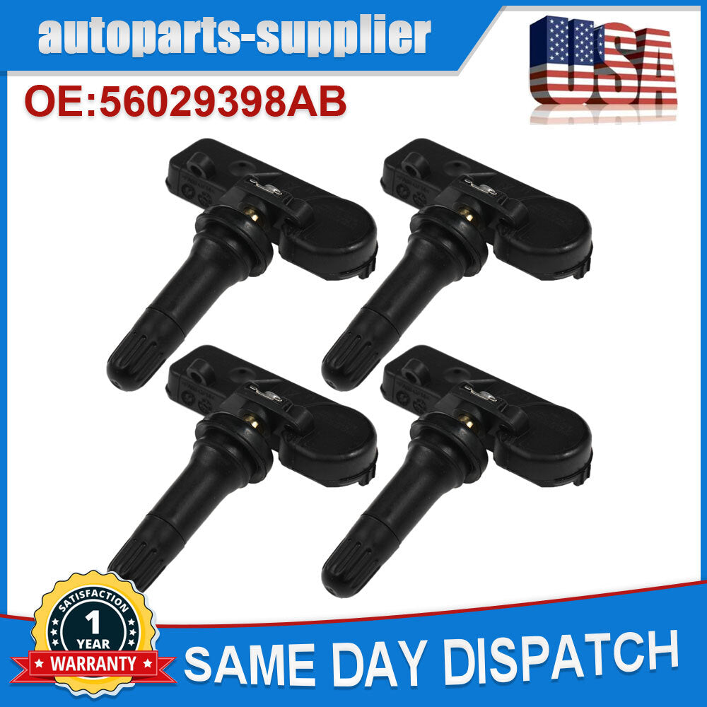 4-piece 56029398AB Tire Pressure Sensors (TPMS) for Dodge , for Jeep , for Chrysler , for RAM
