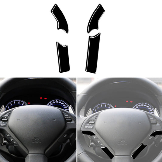 Piano Black Ssteering Wheel Button Sticker Cover Trim for Infiniti G37 2010-2013