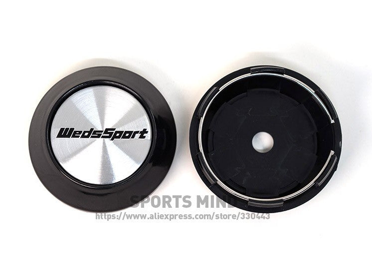 4x69mm WedsSport Silver Decal Wheel Center Cap Badge Rim Cap Hub Cap TE37
