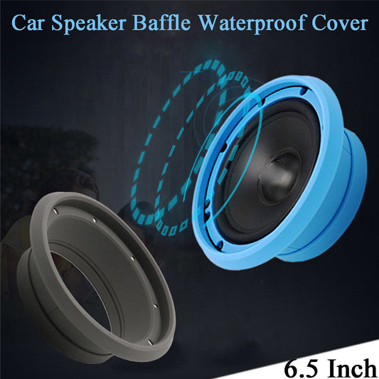 2pcs 6.5 Car Audio Speaker Waterproof Cover Silica Gel Seal Mount Adapter Rings