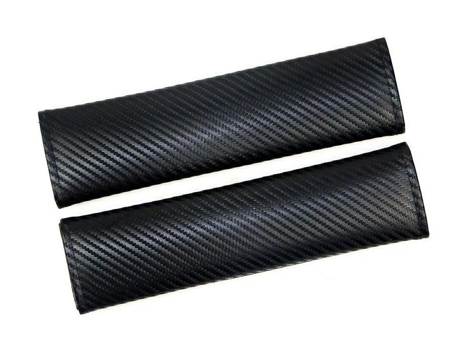 2-Piece Carbon Fiber Safety for Seat Belt Cover and Shoulder Strap for Audi Cars