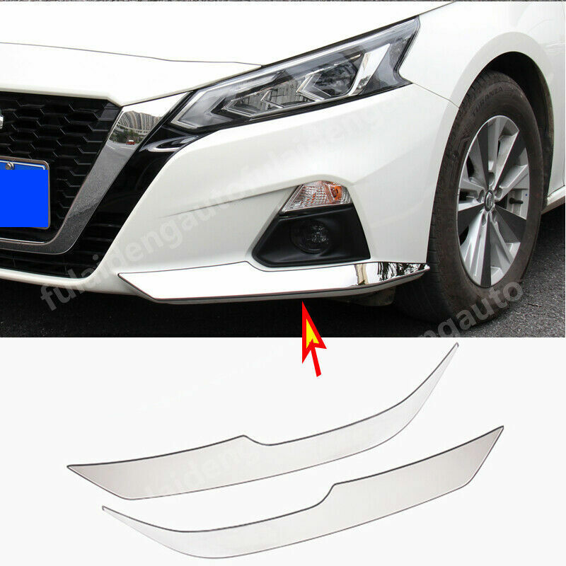 for Nissan Altima 2019-2022 Chrome S.Steel Front Bumper Lip Guard Cover Trims