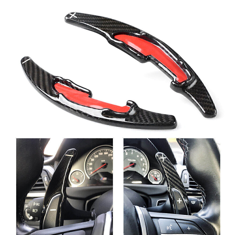 Carbon Fiber Paddle Steering Wheel Shifter Extensions Fit for BMW M2 M3 M4 M5 M6 X5M