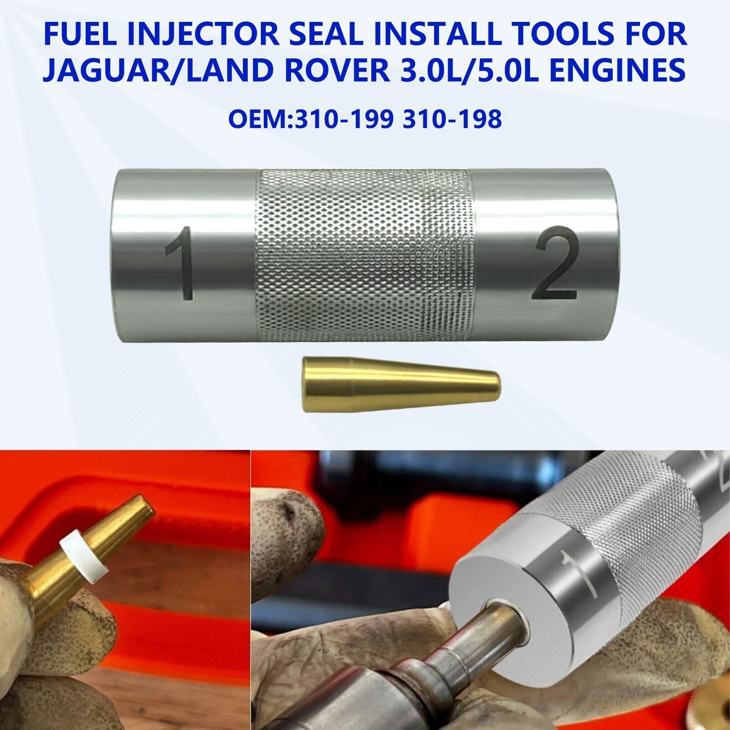 310-198 310-199 Fuel Injector Seal Install Tool for Jaguar for Land Rover 3.0L 5.0L