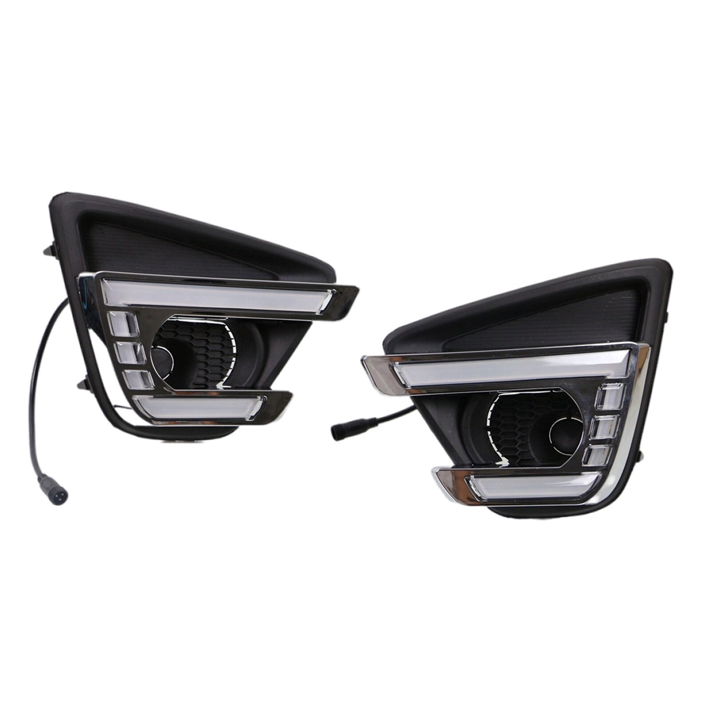 1Pair Car LED Front Daytime Running Light Fog Turn Lamp for Mazda CX-5 12-16 AT