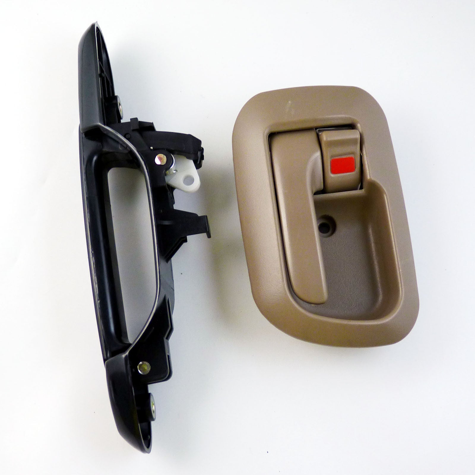for Toyota for Sienna 98-03 2Pcs Rear Left Inside Beige Outside Black Door Handles