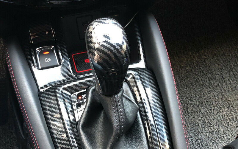 for Nissan Rogue Sport 17-22 Carbon Fiber Gear Shift Knob Cover Molding Trim 1P